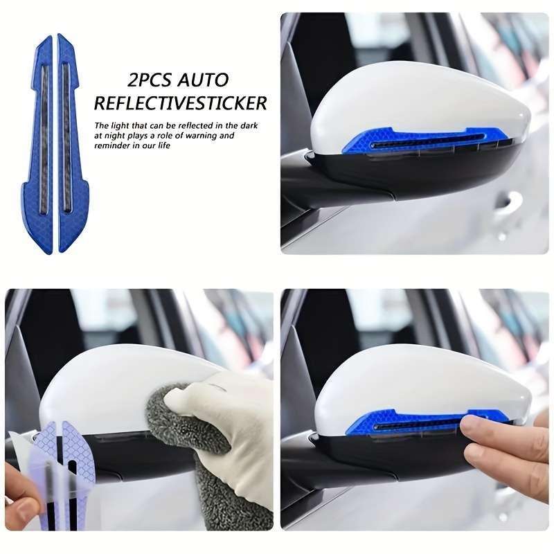 2 Pack Car Rearview Mirror Reflective Stickers