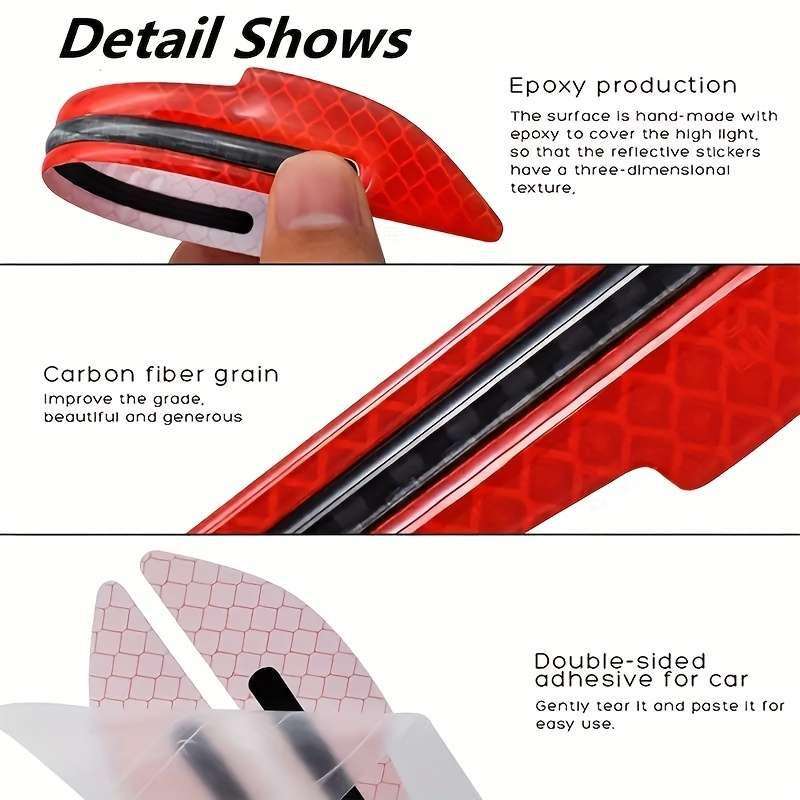 2 Pack Car Rearview Mirror Reflective Stickers