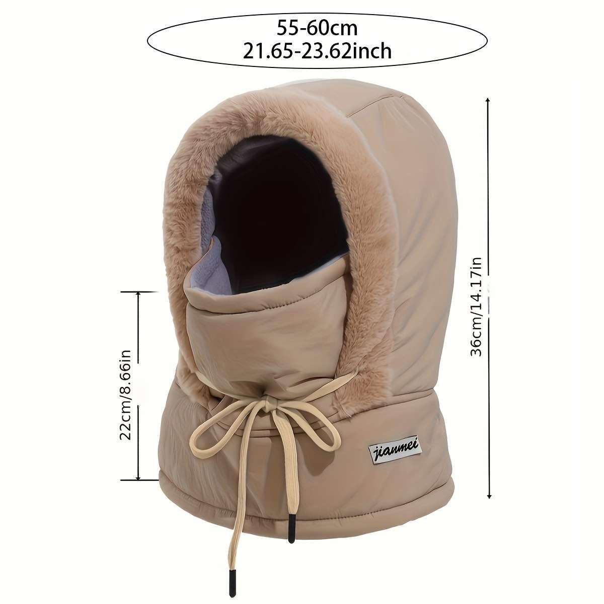 1 Pack Winter Warm Fleece Lined Knit Fabric Polyester Hat