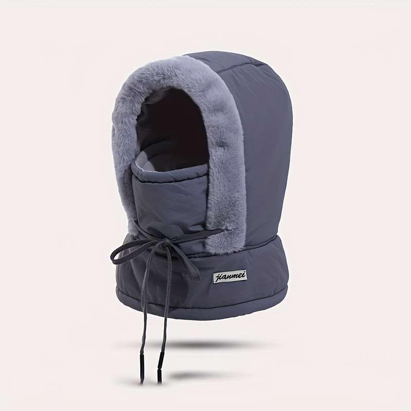 1 Pack Winter Warm Fleece Lined Knit Fabric Polyester Hat