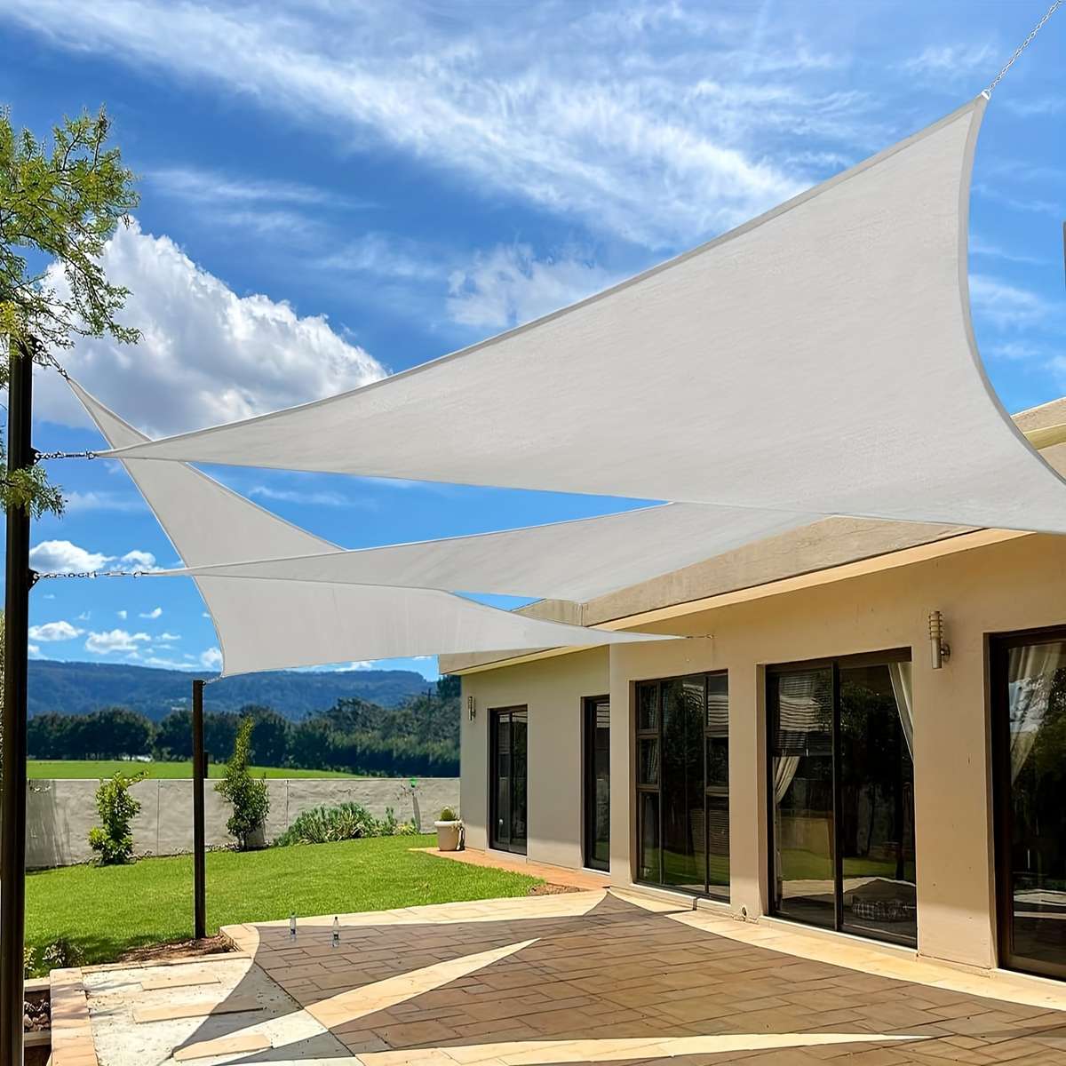 Waterproof Triangular Shade Sail 95% Uv Blocking