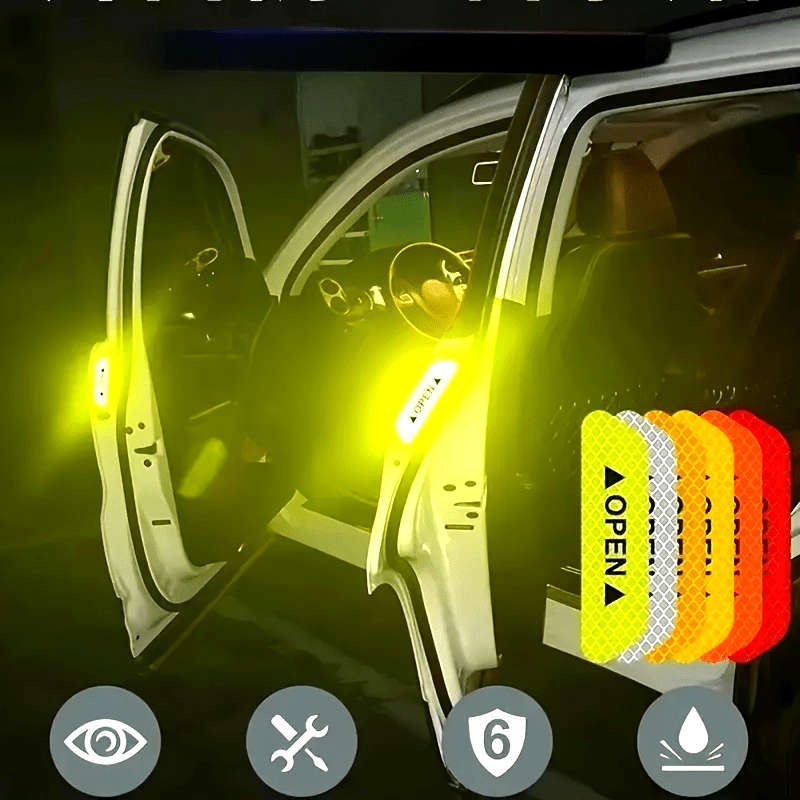 4 Pieces Of Reflective Warning Stickers For Car Doors