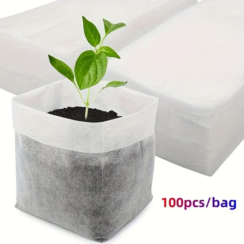 100 Pcs Biodegradable Seed Nursery Bags