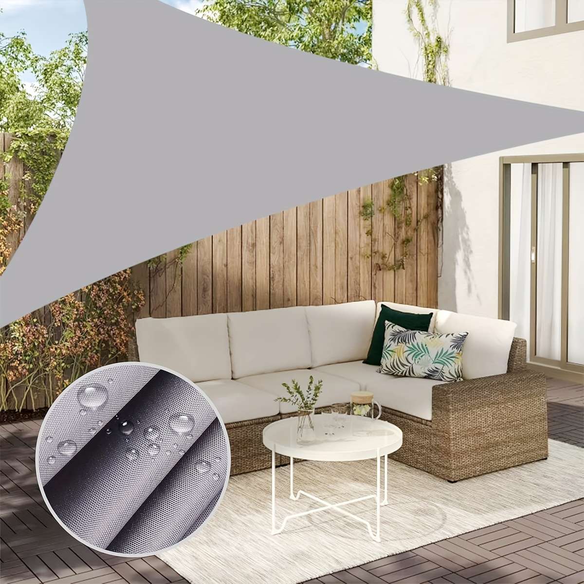 Waterproof Triangular Shade Sail 95% Uv Blocking