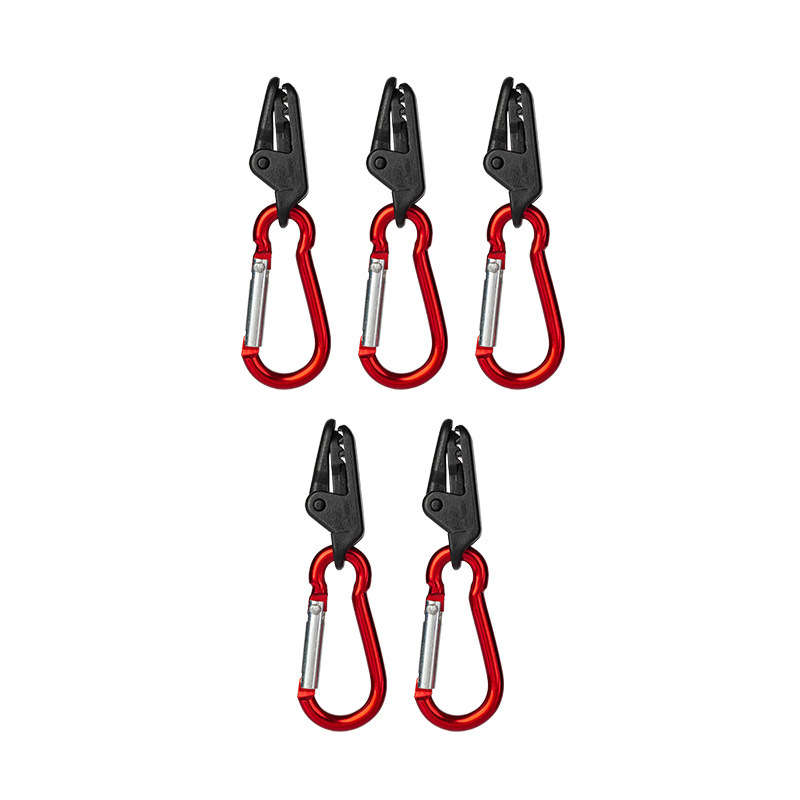 15pcs Durable Stainless Steel Wind Clips With Carabiners