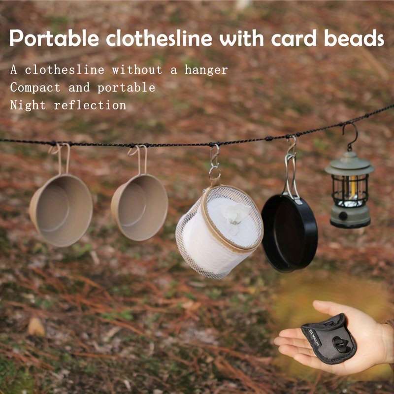 Portable 3m Beaded Clothesline