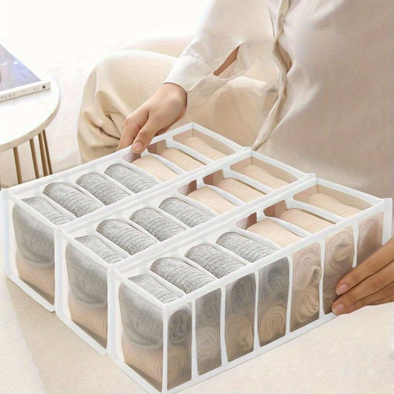 Space-Saving 7-Compartment Underwear And Socks Organizer