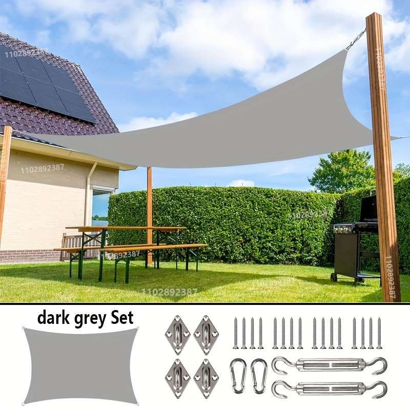 All Seasons Waterproof Shade Sail Awning Set For 4 People