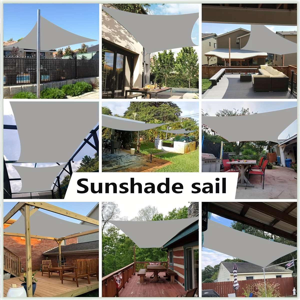 All Seasons Waterproof Shade Sail Awning Set For 4 People