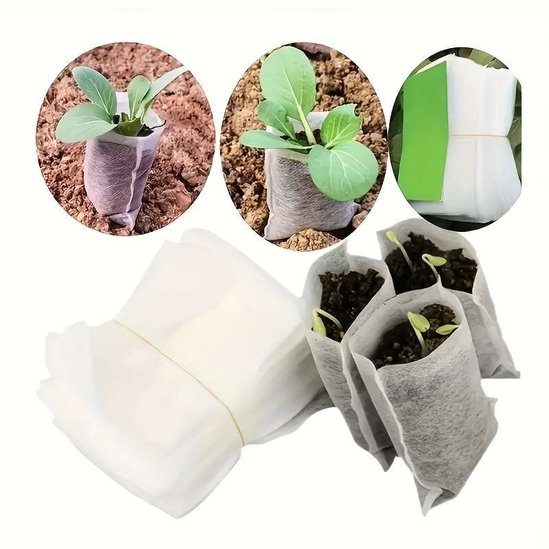 100 Pcs Biodegradable Seed Nursery Bags