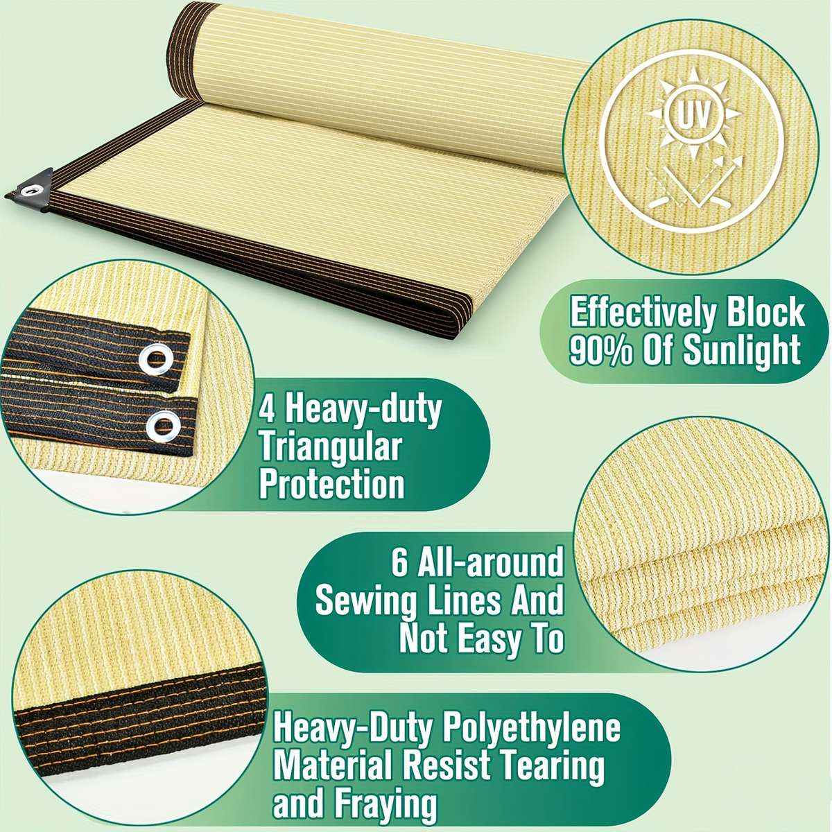 1pcs Yellow Pvc Balcony Privacy Screen