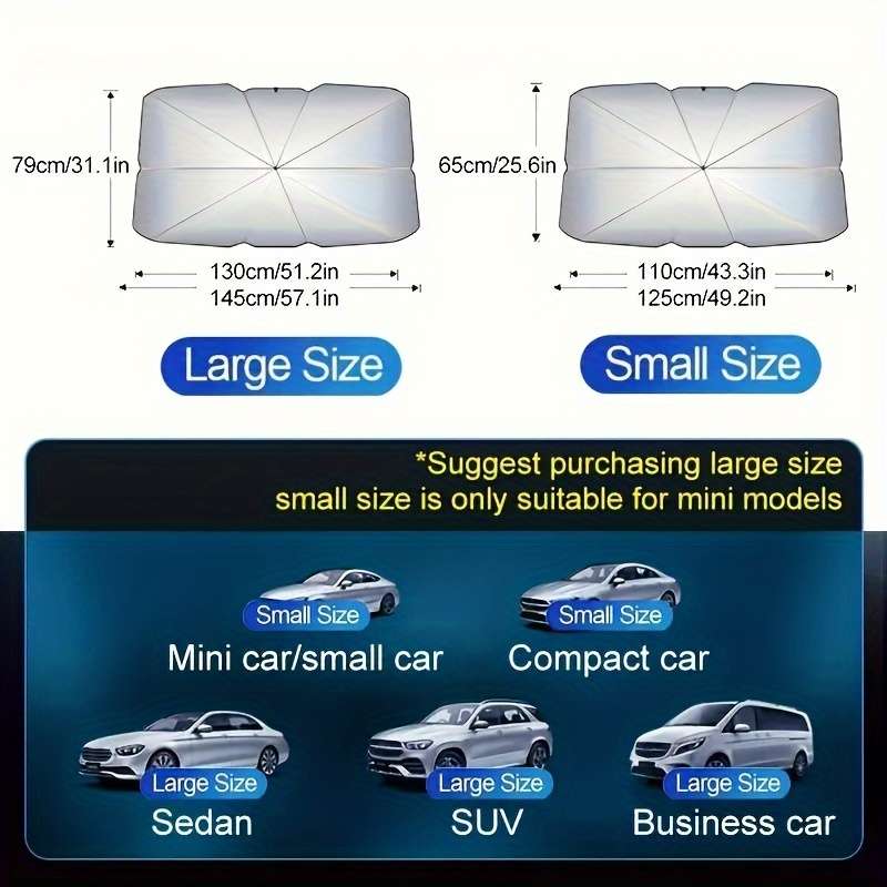Titanium Silver Car Sun Visor - Front Windshield Uv Protection And Heat Insulation, Must-Have For Su