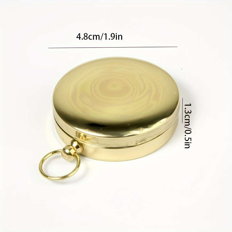 1 Piece Copper Portable Illuminated Compass