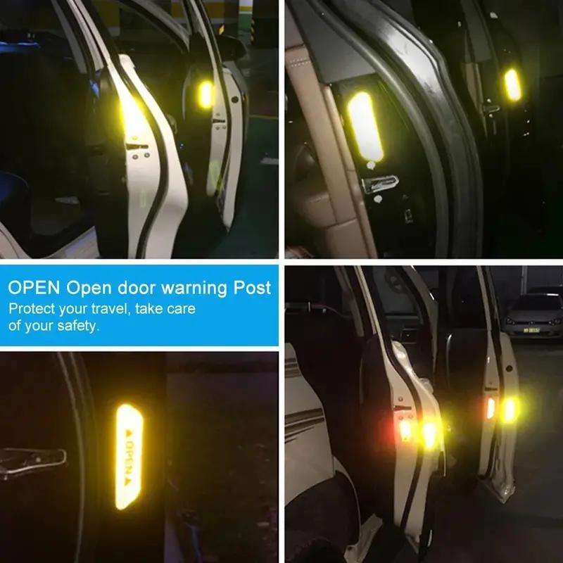 4 Pieces Of Reflective Warning Stickers For Car Doors
