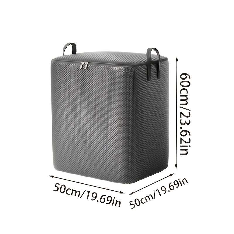 Oversized Black Foldable Storage Bag With Double Zipper