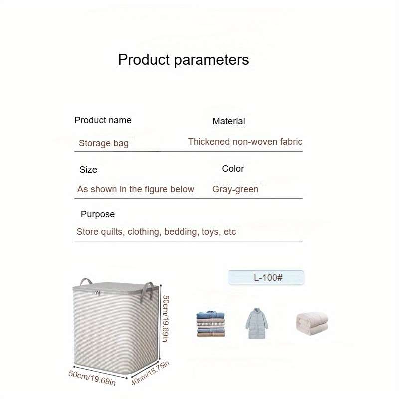 Modern Fabric Under Bed Storage Bag - Large Capacity Foldable Storage Bag