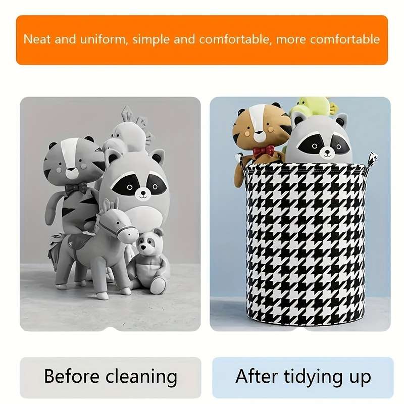 1 Piece Elegant Foldable Laundry Basket With Handle