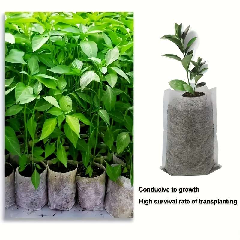 100 Pcs Biodegradable Seed Nursery Bags