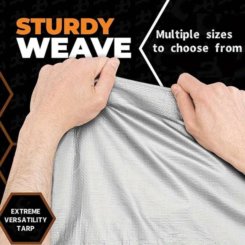 Silver Heavy Duty Waterproof Tarpaulin