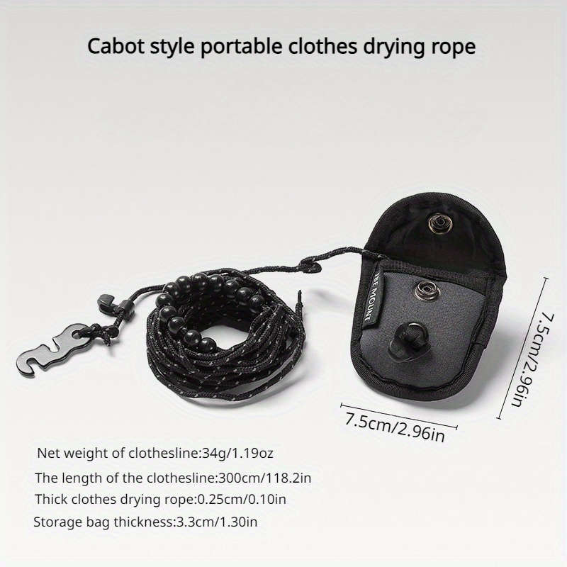 Portable 3m Beaded Clothesline