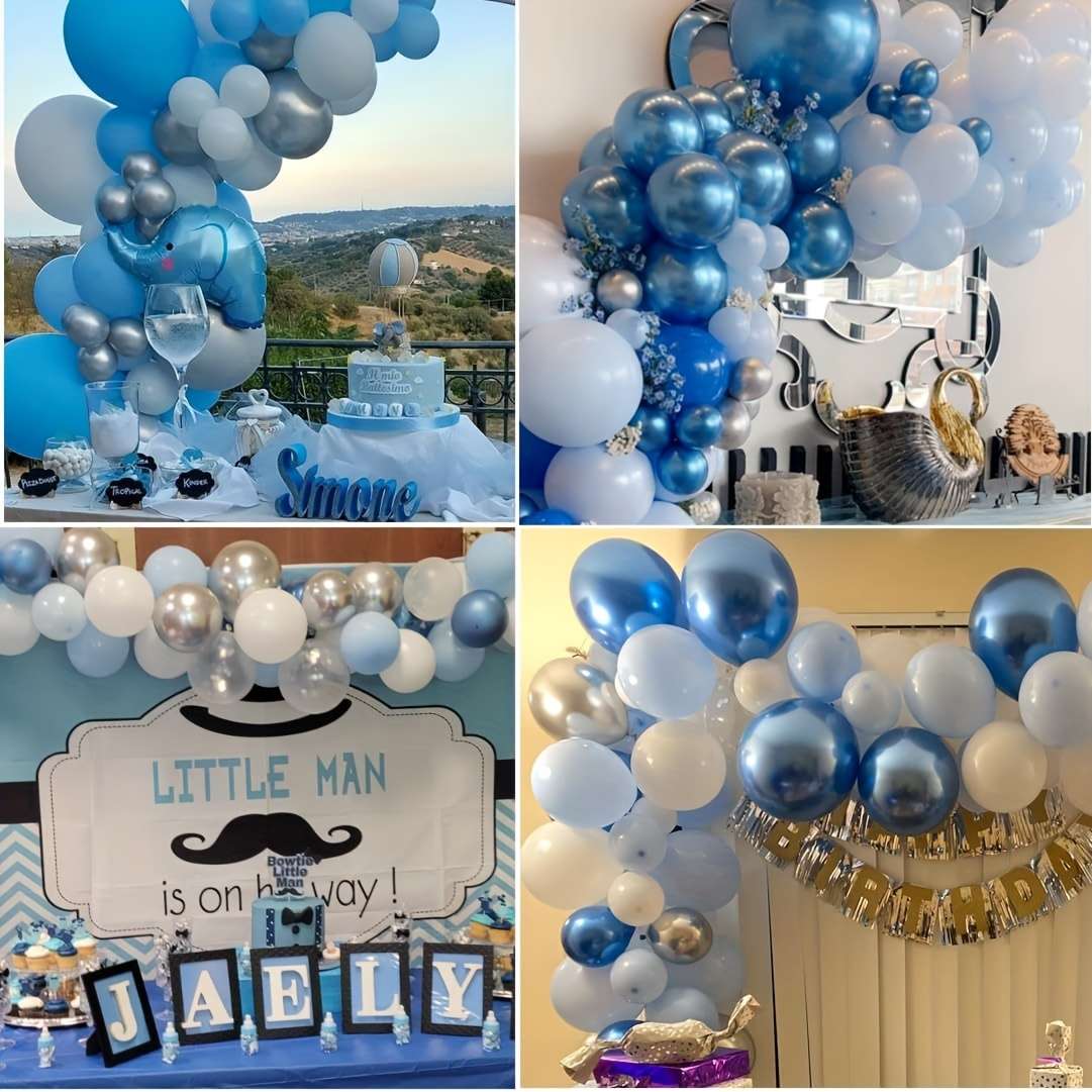 50 Blue Latex Balloons