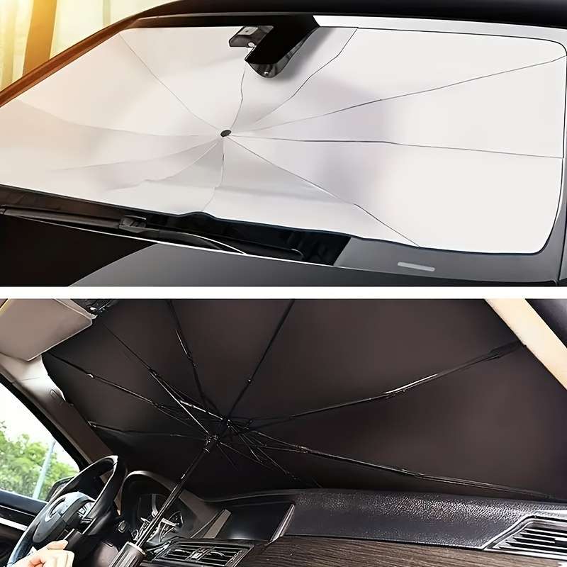 Titanium Silver Car Sun Visor - Front Windshield Uv Protection And Heat Insulation, Must-Have For Su