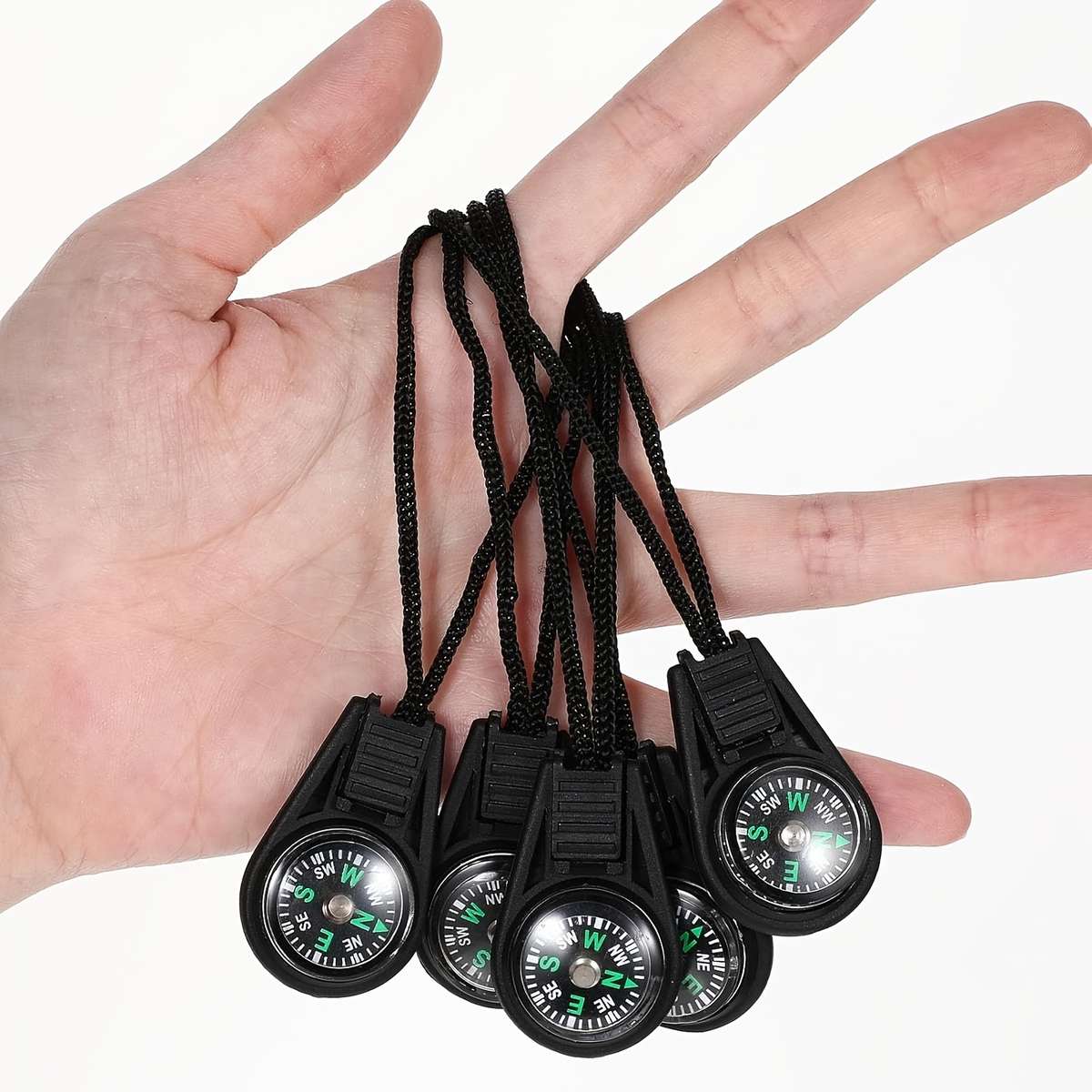 4-Pack Mini Survival Compass Keychains
