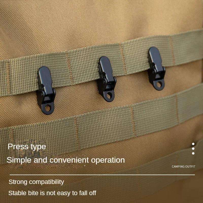 15pcs Durable Stainless Steel Wind Clips With Carabiners