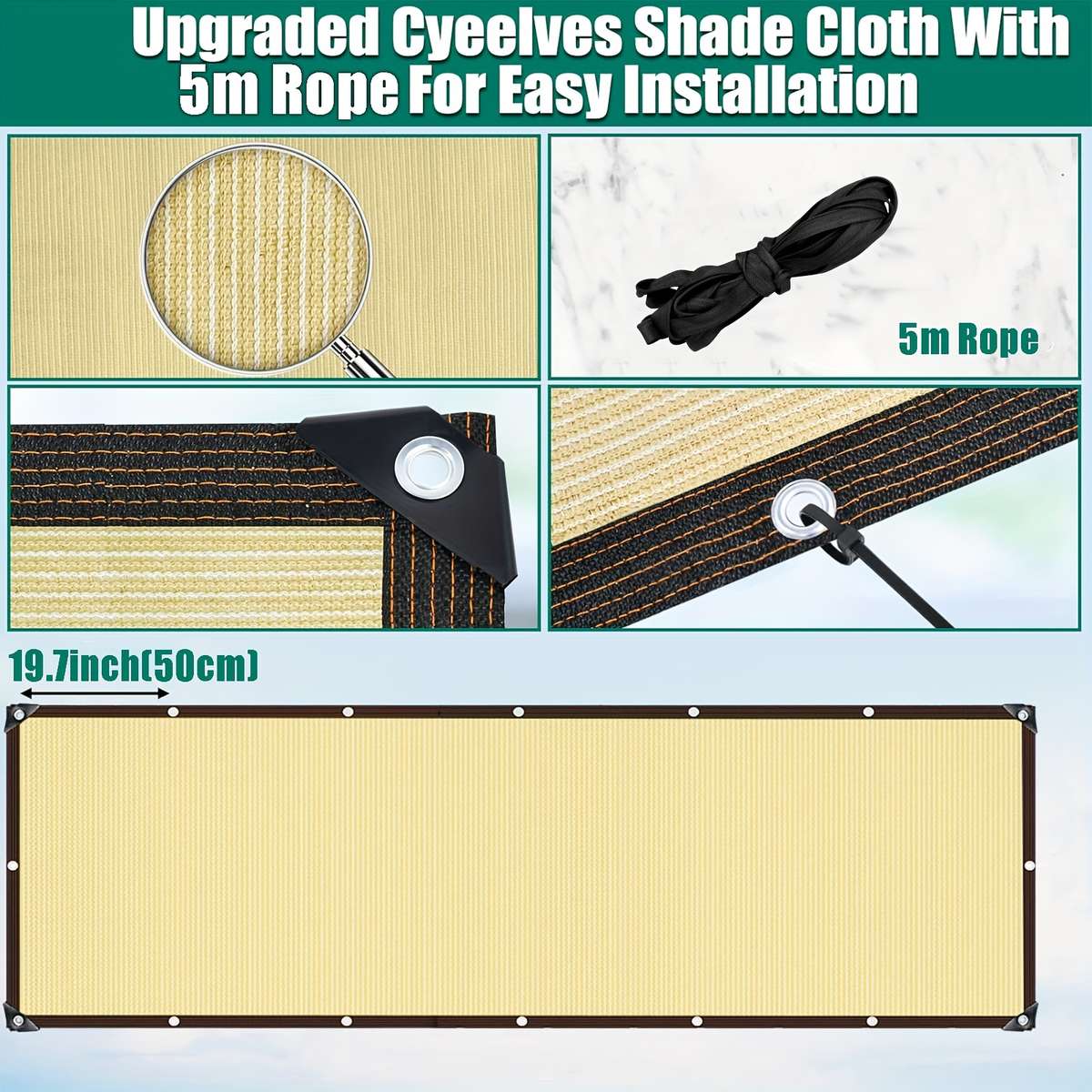 1pcs Yellow Pvc Balcony Privacy Screen