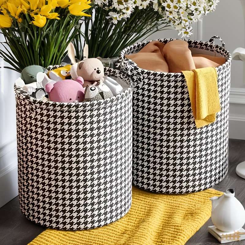 1 Piece Elegant Foldable Laundry Basket With Handle