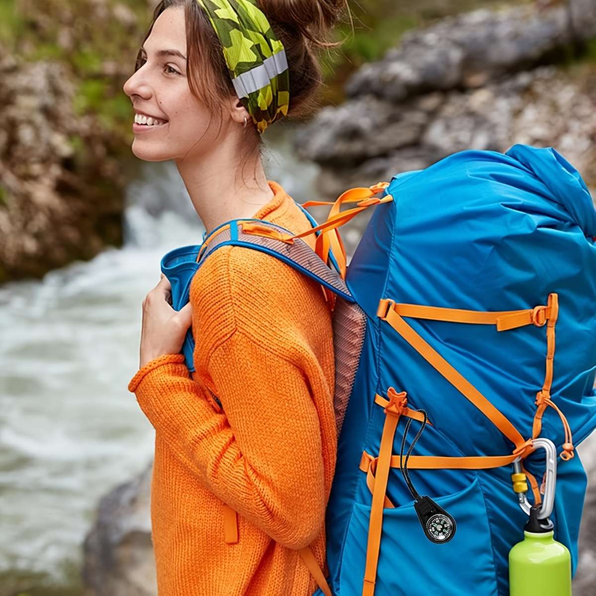 4-Pack Mini Survival Compass Keychains