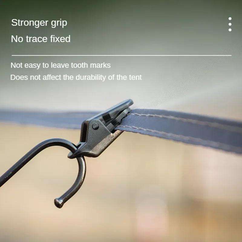 15pcs Durable Stainless Steel Wind Clips With Carabiners