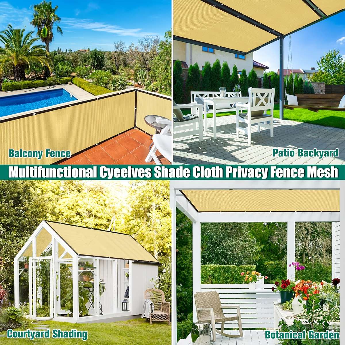 1pcs Yellow Pvc Balcony Privacy Screen