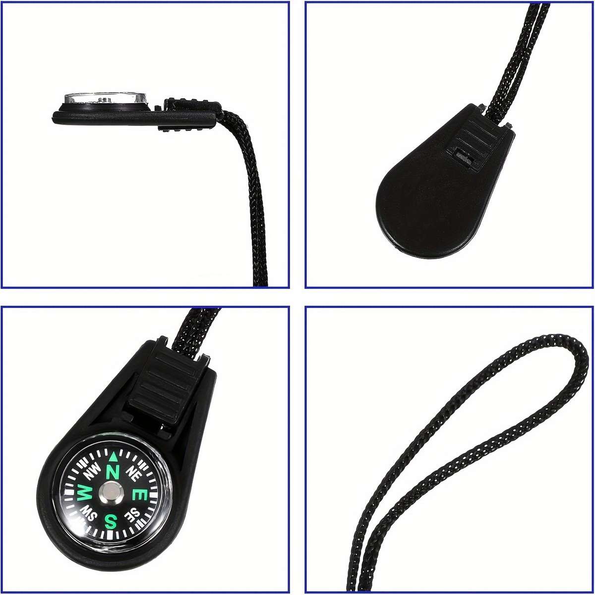 4-Pack Mini Survival Compass Keychains