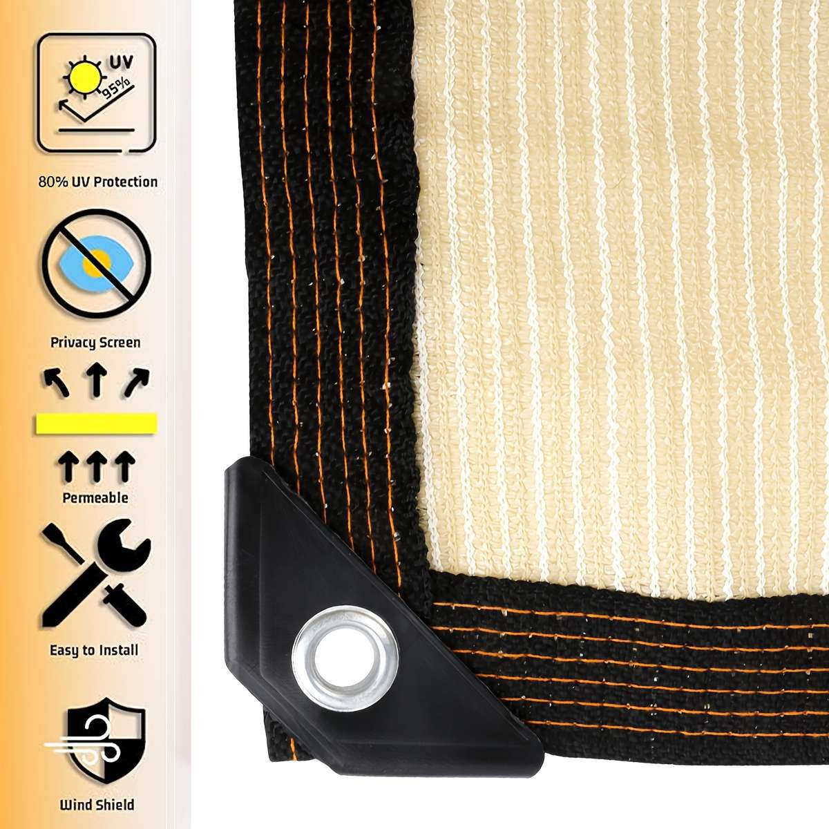 1pcs Yellow Pvc Balcony Privacy Screen