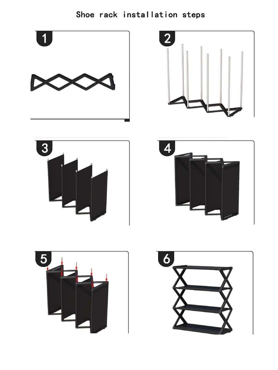 Modern Shoe Rack Simple Solid Color Multi-Layer Household Shoe Storage Rack