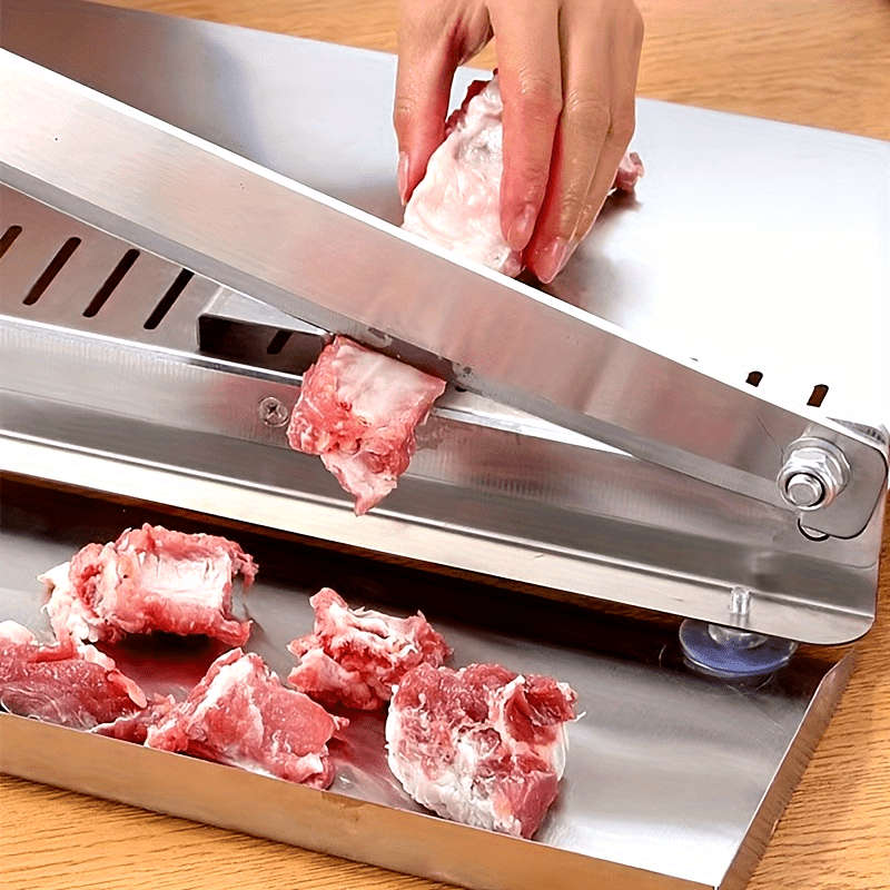 Easy-to-Clean Stainless Steel Manual Meat Slicer