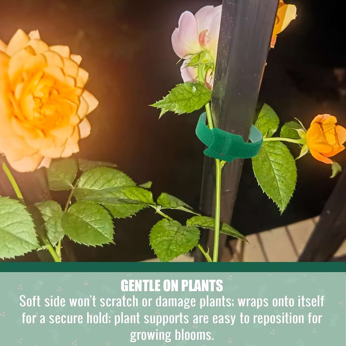 50Pieces Reusable 6 Inch Adjustable Non-Slip Nylon Plant Ties