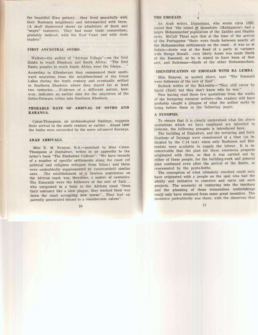 THE ARAB BUILDERS OF ZIMBABWE