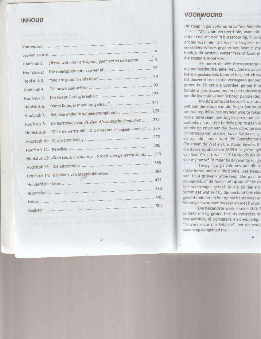 REBELSPOOR, DIE AANLOOP, VERLOOP EN AFLOOP VAN DIE BOEREOPSTAND VAN 1914-15 deur L.J BOTHMA