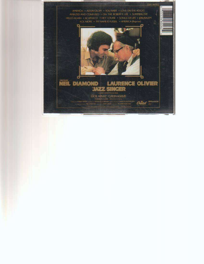 NEIL DIAMOND, THE JAZZ SINGER ORIGINAL MOTION PICTURE SOUNDTRACK CD