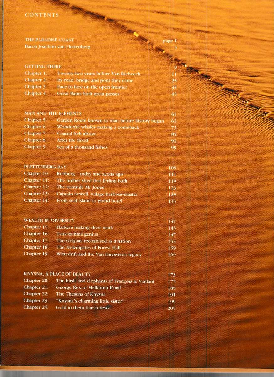 PLETTENBERG BAY, AND THE PARADISE COAST by PATRICIA STORRAR