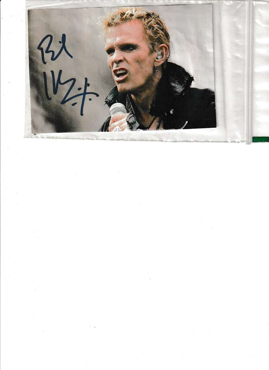 BILLY IDOL, SIGNED PHOTO