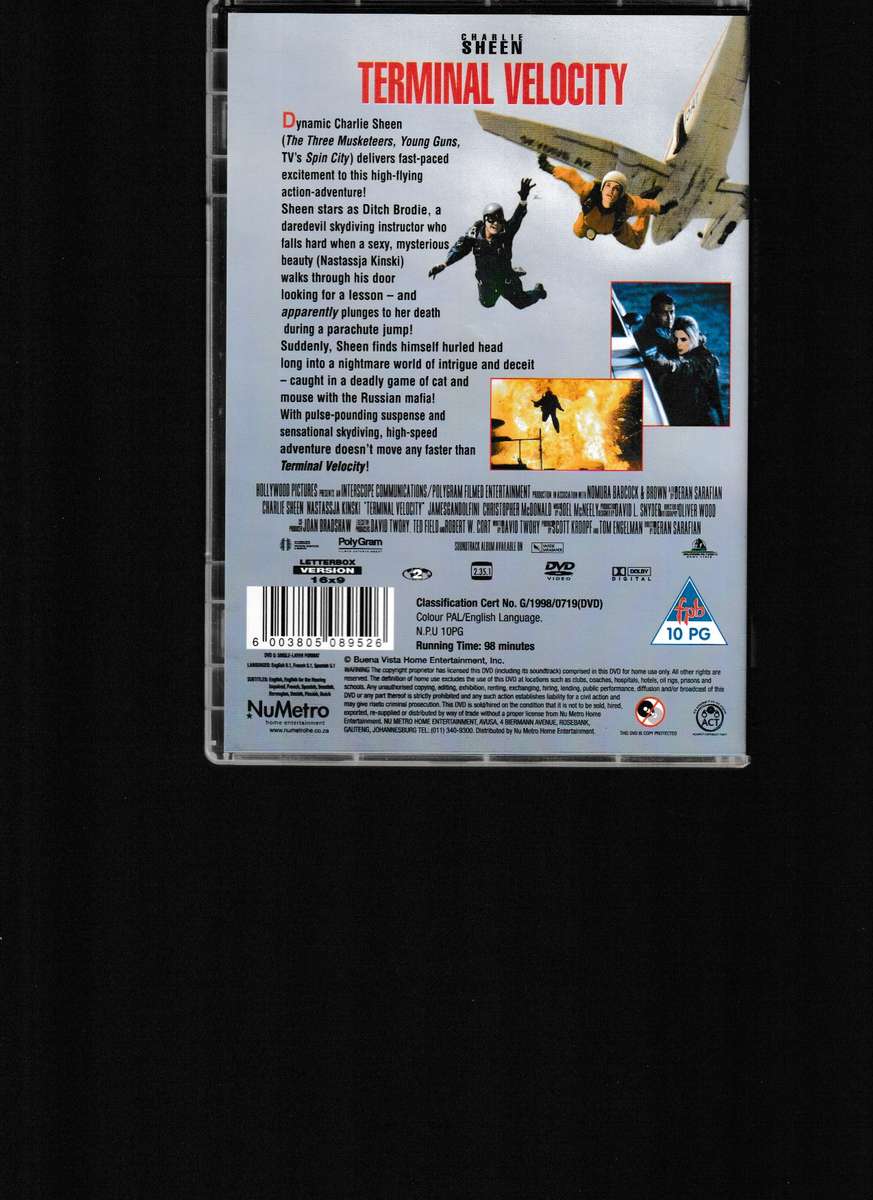 TERMINAL VELOCITY DVD