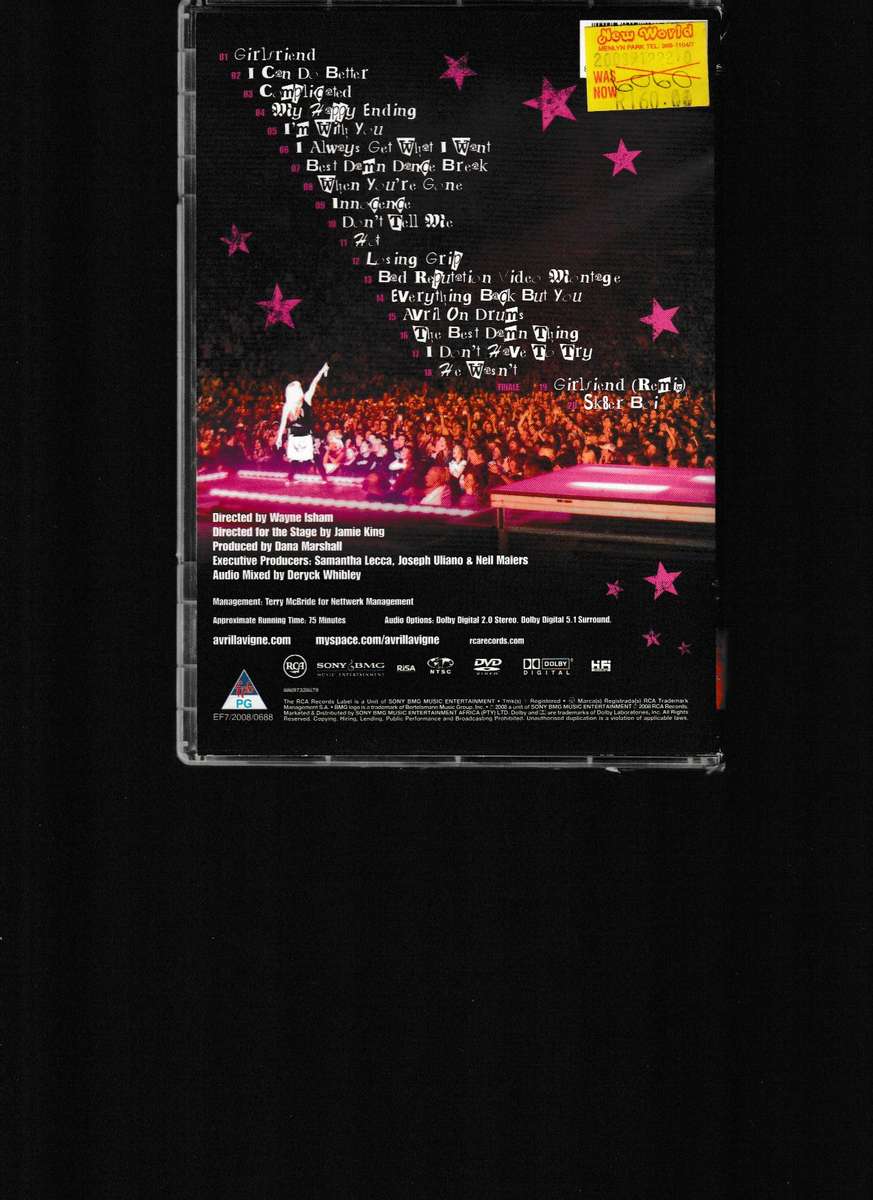 AVRIL LAVIGNE , THE BEST DAMN TOUR LIVE IN TORONTO DVD