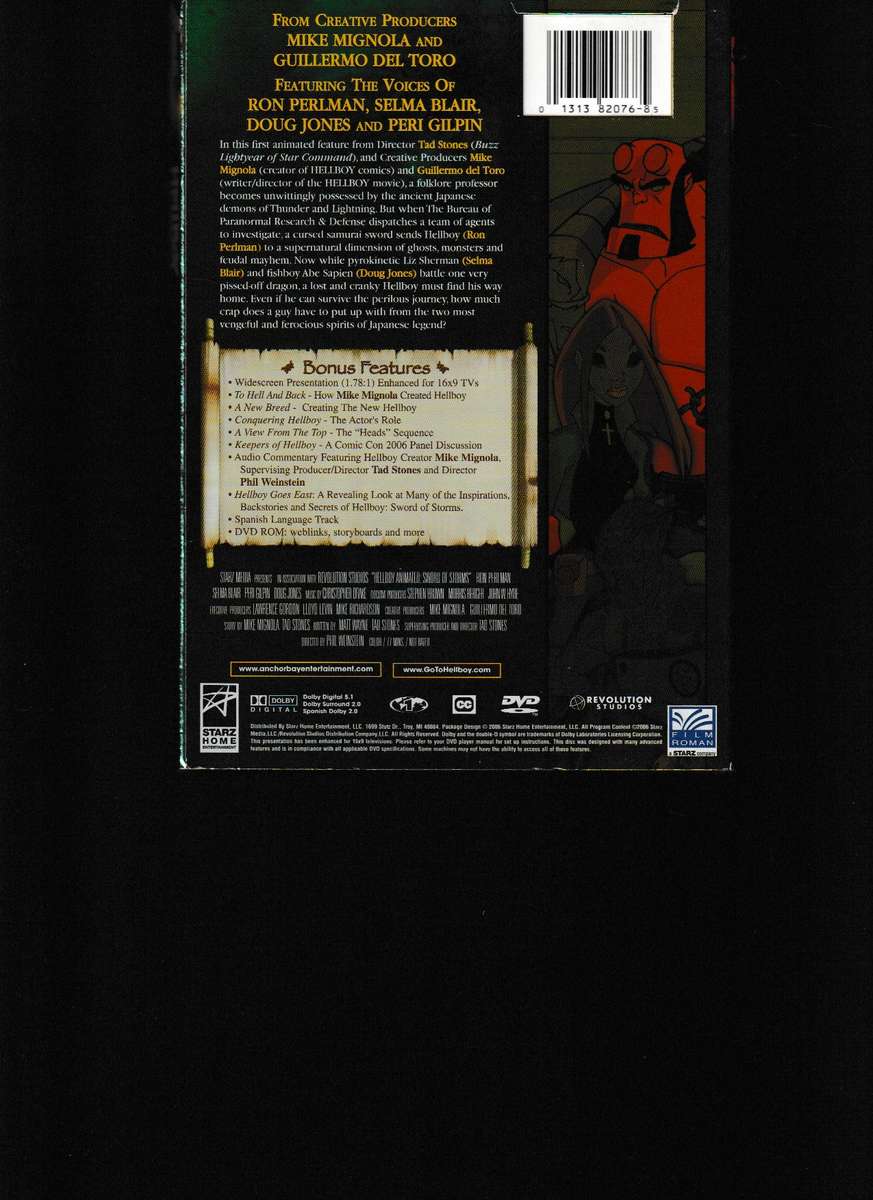 HELLBOY ANIMATION SWORD OF STORMS DVD