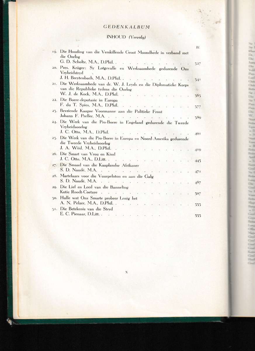 GEDENKALBUM VAN DIE TWEEDE VRYHEIDSOORLOG