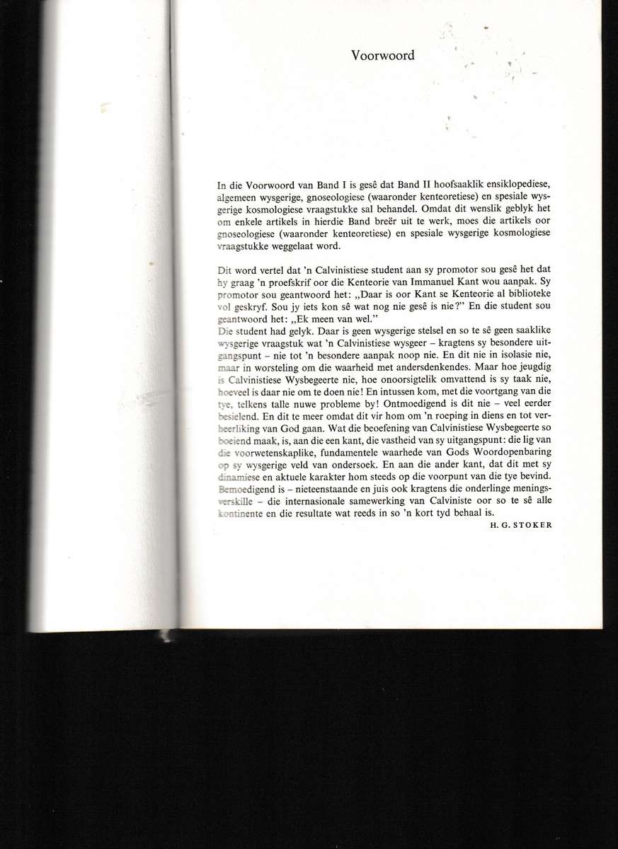 OORSPRONG EN RIGTING deur PROF. H.G. STOKER IN TWEE BANDE BEIDE GETEKEN MET BOODSKAP