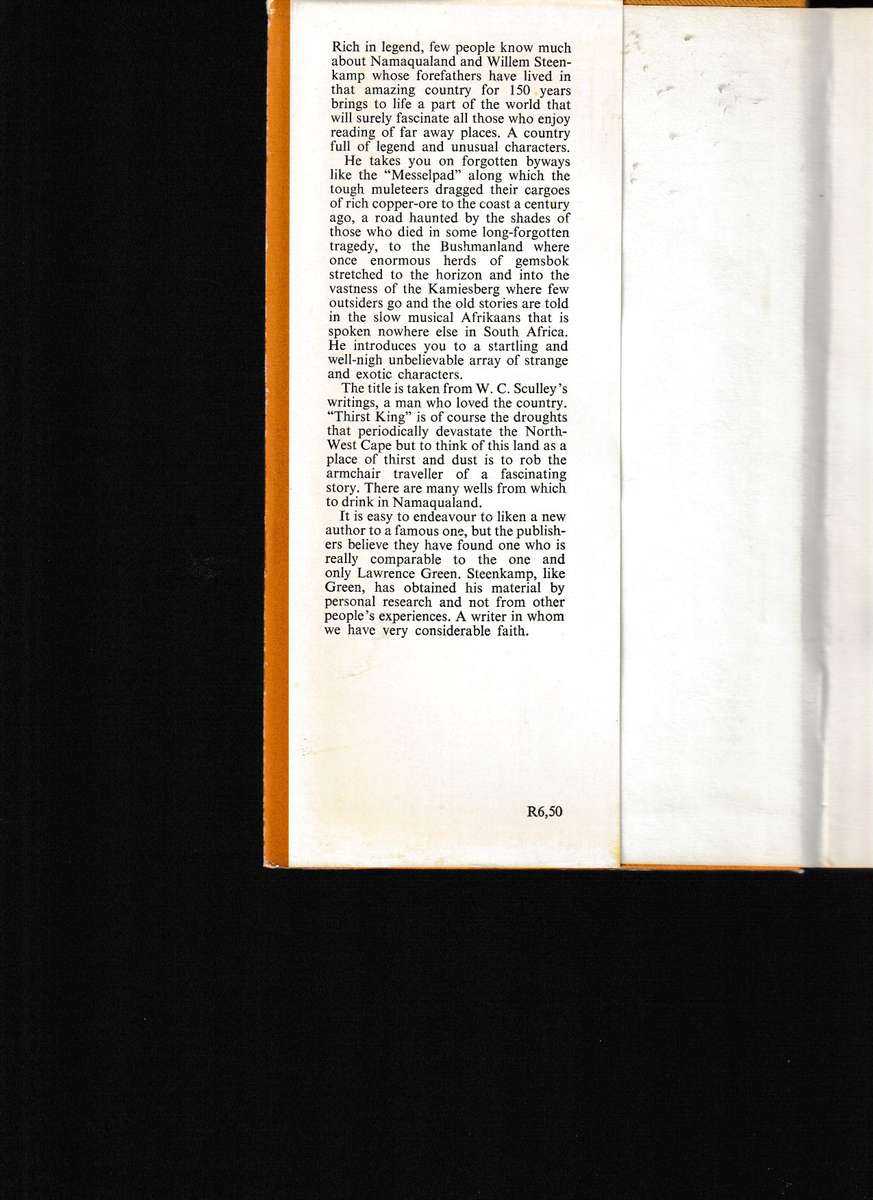 LAND OF THE THIRST KING by WILLEM STEENKAMP