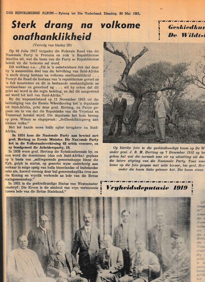 ONS REPUBLIKEINSE ALBUM 31 MEI 1961